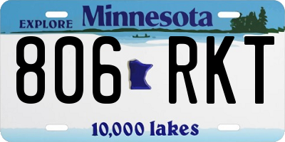 MN license plate 806RKT