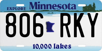 MN license plate 806RKY