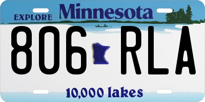 MN license plate 806RLA