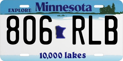 MN license plate 806RLB