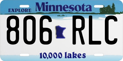 MN license plate 806RLC