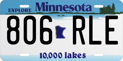 MN license plate 806RLE