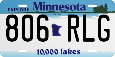 MN license plate 806RLG