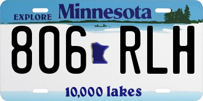 MN license plate 806RLH