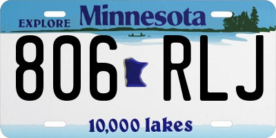 MN license plate 806RLJ