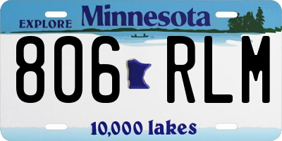 MN license plate 806RLM