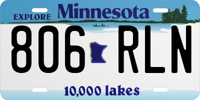 MN license plate 806RLN
