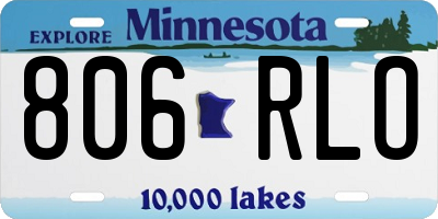MN license plate 806RLO