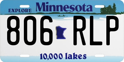 MN license plate 806RLP