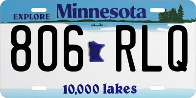 MN license plate 806RLQ
