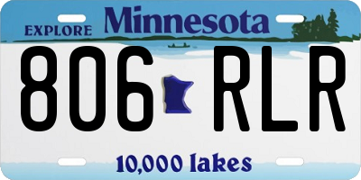 MN license plate 806RLR