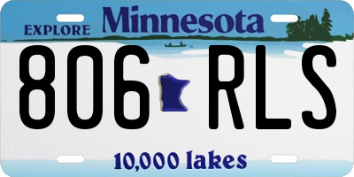MN license plate 806RLS