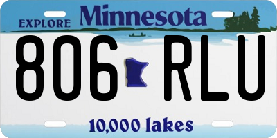 MN license plate 806RLU