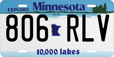 MN license plate 806RLV