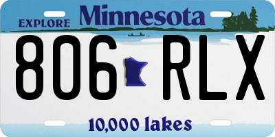 MN license plate 806RLX