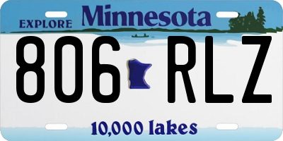 MN license plate 806RLZ