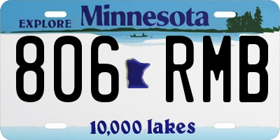 MN license plate 806RMB