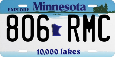 MN license plate 806RMC