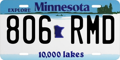 MN license plate 806RMD