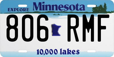 MN license plate 806RMF