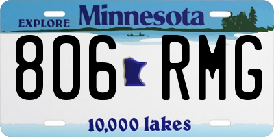 MN license plate 806RMG