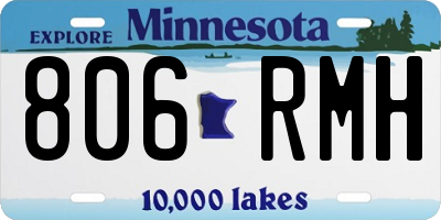 MN license plate 806RMH
