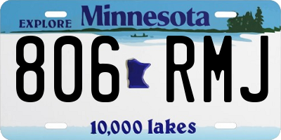 MN license plate 806RMJ