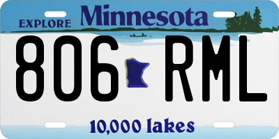 MN license plate 806RML