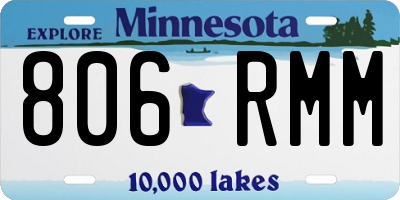 MN license plate 806RMM