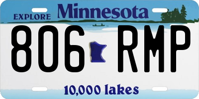 MN license plate 806RMP