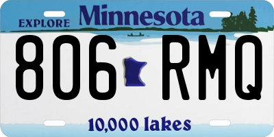 MN license plate 806RMQ