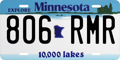 MN license plate 806RMR