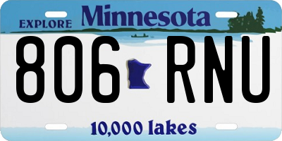 MN license plate 806RNU