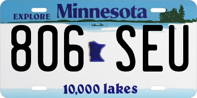 MN license plate 806SEU