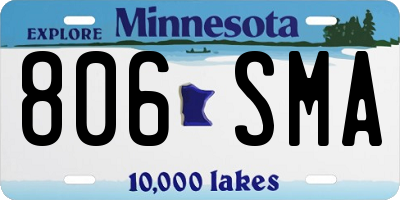 MN license plate 806SMA