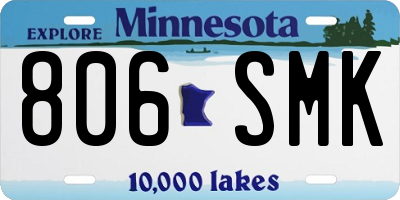 MN license plate 806SMK