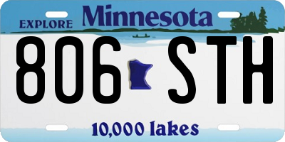 MN license plate 806STH