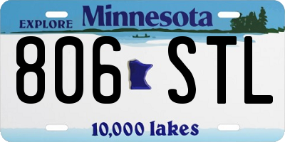 MN license plate 806STL
