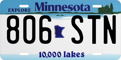 MN license plate 806STN