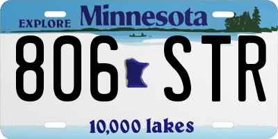 MN license plate 806STR