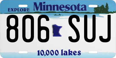 MN license plate 806SUJ