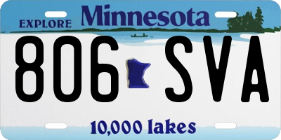 MN license plate 806SVA