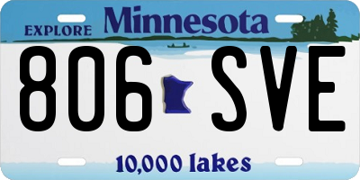 MN license plate 806SVE