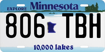MN license plate 806TBH