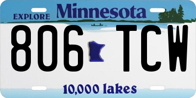 MN license plate 806TCW