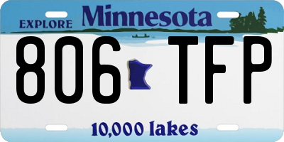 MN license plate 806TFP