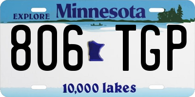 MN license plate 806TGP