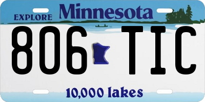 MN license plate 806TIC