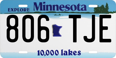MN license plate 806TJE