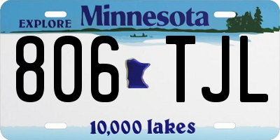 MN license plate 806TJL